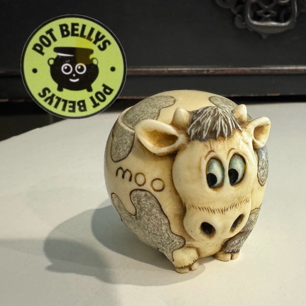 🦋Pot Bellys Harmony Kingdom Farmyard Times “Heffie” Mini Figurine Trinket Box🦋
